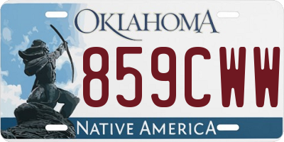 OK license plate 859CWW