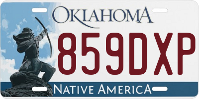 OK license plate 859DXP