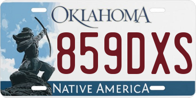 OK license plate 859DXS