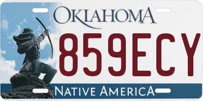 OK license plate 859ECY