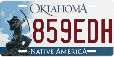 OK license plate 859EDH