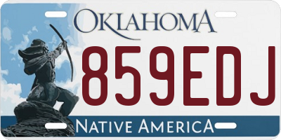 OK license plate 859EDJ