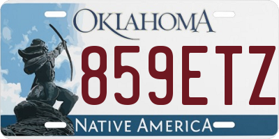 OK license plate 859ETZ