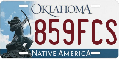OK license plate 859FCS