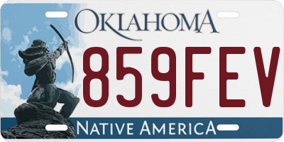 OK license plate 859FEV