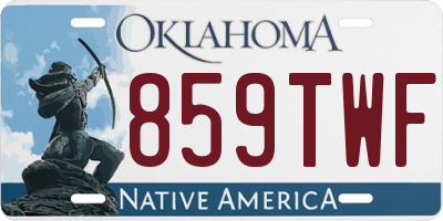 OK license plate 859TWF