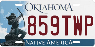 OK license plate 859TWP