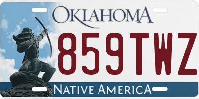 OK license plate 859TWZ