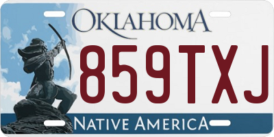 OK license plate 859TXJ