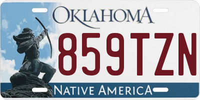 OK license plate 859TZN
