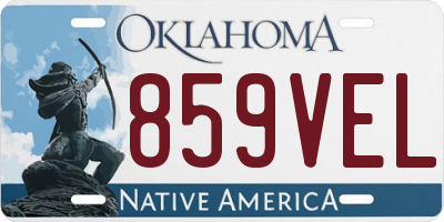 OK license plate 859VEL
