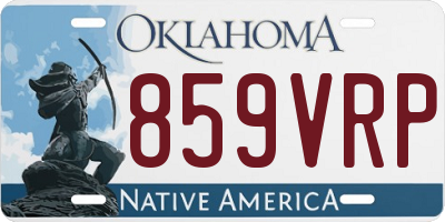 OK license plate 859VRP