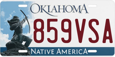 OK license plate 859VSA