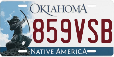 OK license plate 859VSB