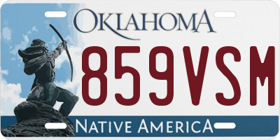 OK license plate 859VSM