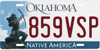 OK license plate 859VSP