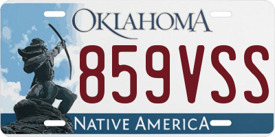 OK license plate 859VSS