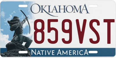 OK license plate 859VST