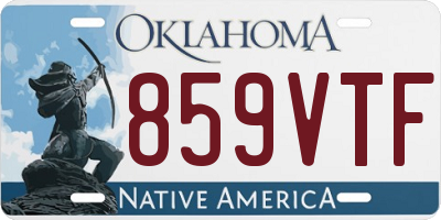 OK license plate 859VTF