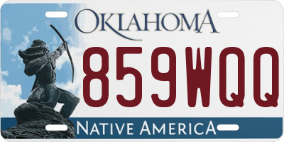 OK license plate 859WQQ