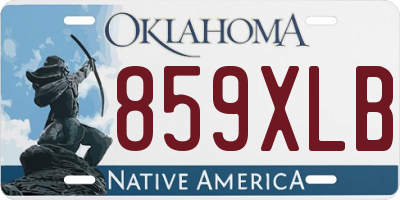 OK license plate 859XLB