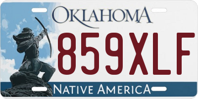 OK license plate 859XLF