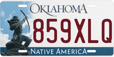 OK license plate 859XLQ