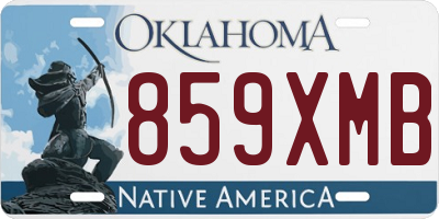 OK license plate 859XMB