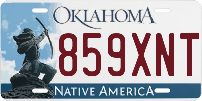 OK license plate 859XNT