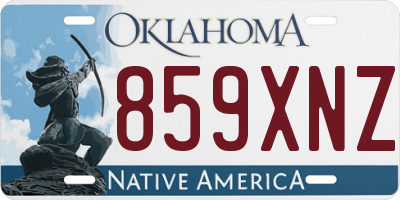 OK license plate 859XNZ