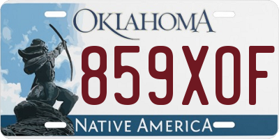 OK license plate 859XOF