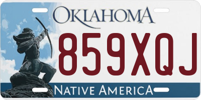 OK license plate 859XQJ