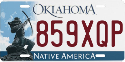 OK license plate 859XQP