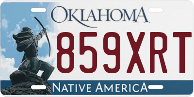 OK license plate 859XRT