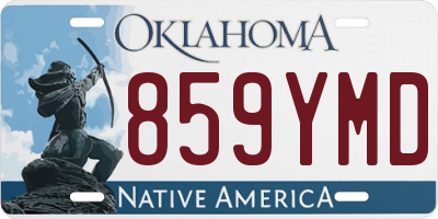 OK license plate 859YMD