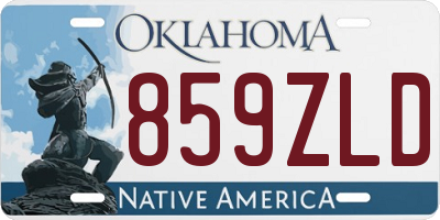 OK license plate 859ZLD