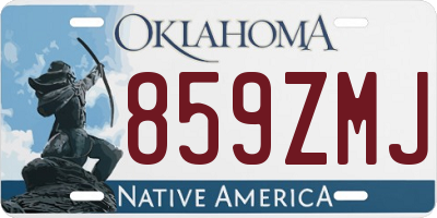 OK license plate 859ZMJ