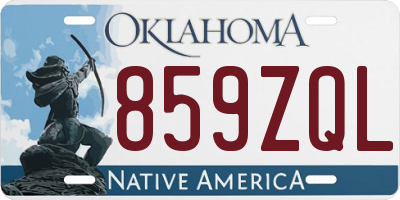 OK license plate 859ZQL