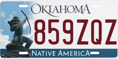 OK license plate 859ZQZ