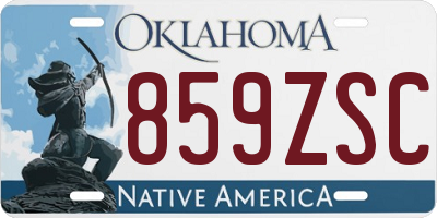 OK license plate 859ZSC