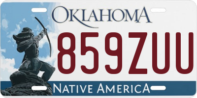 OK license plate 859ZUU