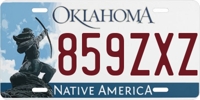 OK license plate 859ZXZ