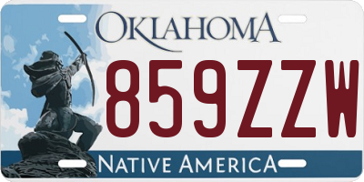 OK license plate 859ZZW