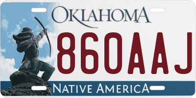 OK license plate 860AAJ