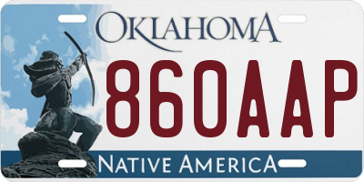 OK license plate 860AAP