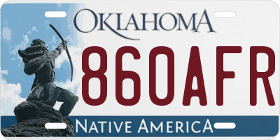 OK license plate 860AFR