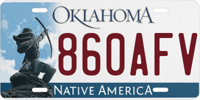OK license plate 860AFV