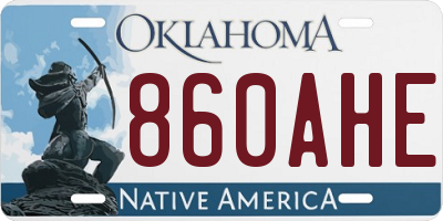 OK license plate 860AHE