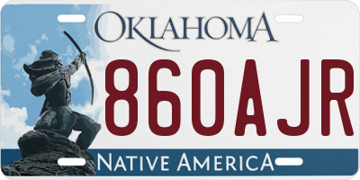 OK license plate 860AJR