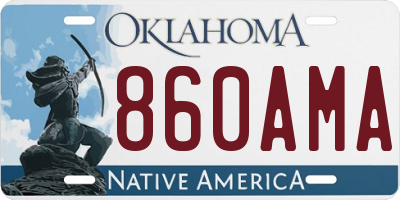 OK license plate 860AMA